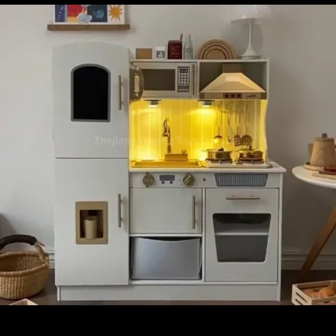 Gourmet Wooden Kids Kitchen Playset