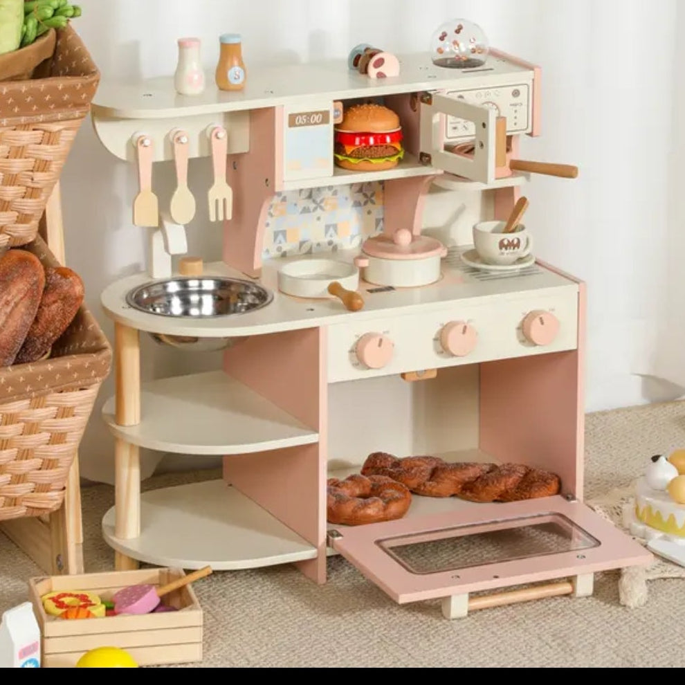 DEALZON! Wooden Play Kitchen for Kids