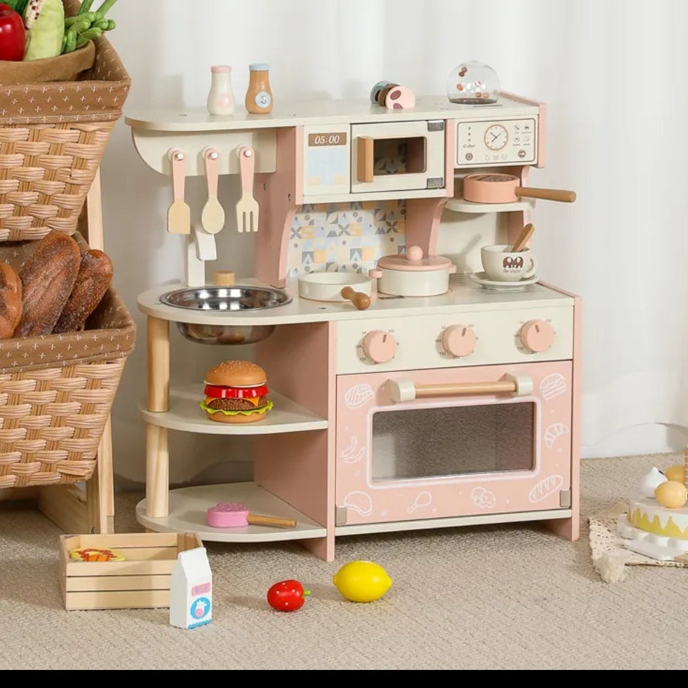 DEALZON! Wooden Play Kitchen for Kids